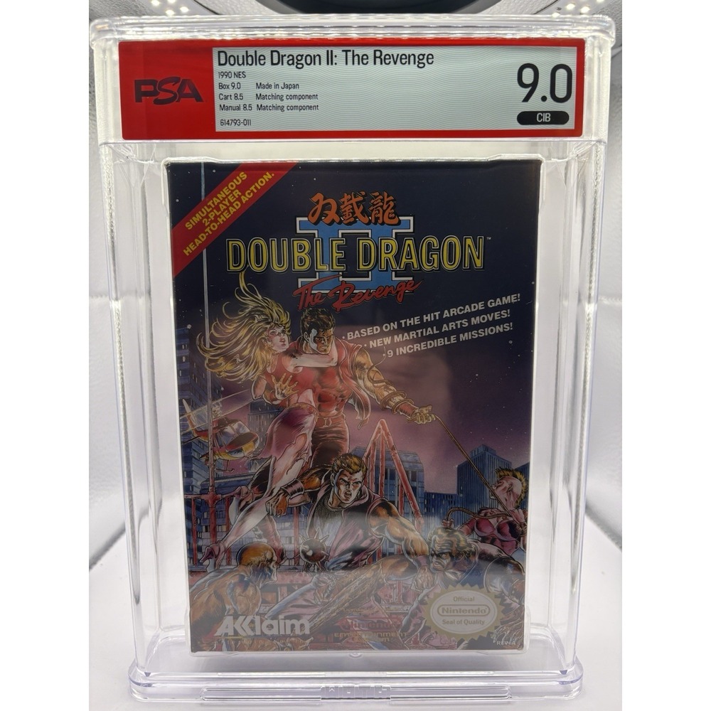 Double Dragon II The Revenge NES 1990 PSA 9.0 CIB Complete In Box Acclaim